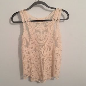 tank top with mesh design